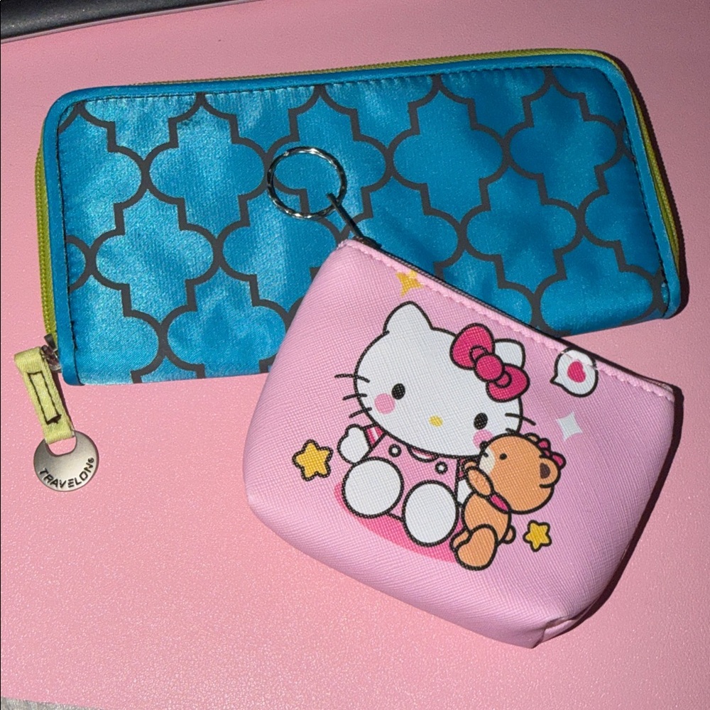 Hello Kitty Pink Coin Pouch & Travelon Wallet